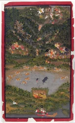 Maharana Jagat Singh II chassant le tigre, 1749